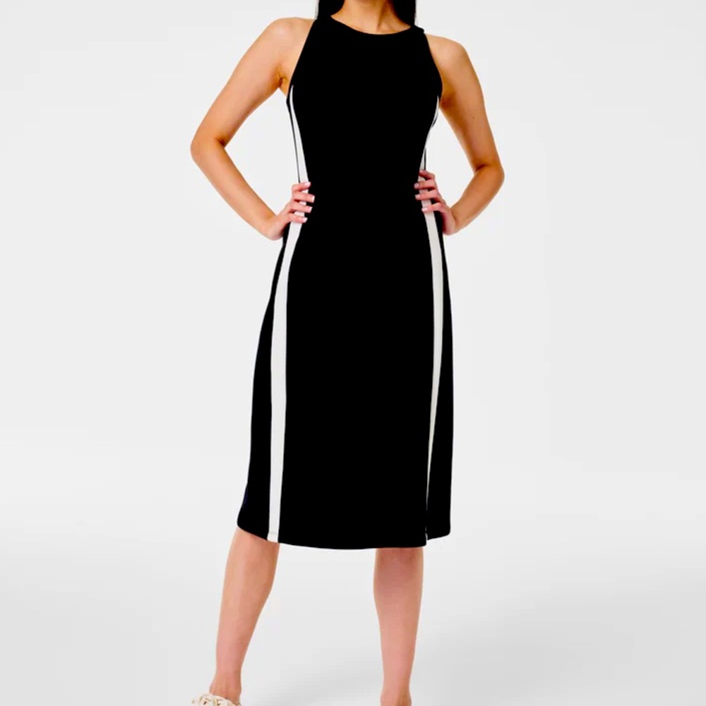 NWT SPANX - AirEssentials Side Stripe Tank Midi Dress